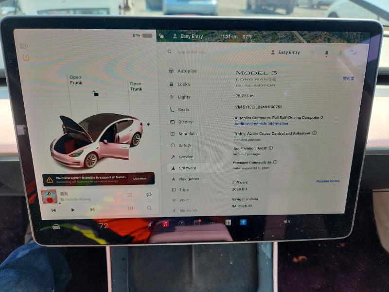 Aukcja sprzedaży 2021 Tesla Model 3, vin: 5YJ3E1EB2MF960751, numer aukcji: 63223326