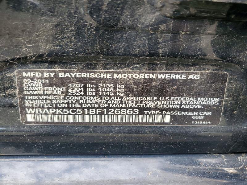 Продажа на аукционе авто 2011 Bmw 328, vin: WBAPK5C51BF126863, номер лота: 63678346
