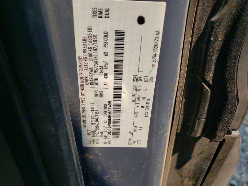 63363146 :رقم المزاد ، 1FDDF6P86MKA57405 vin ، 2021 Ford Transit مزاد بيع