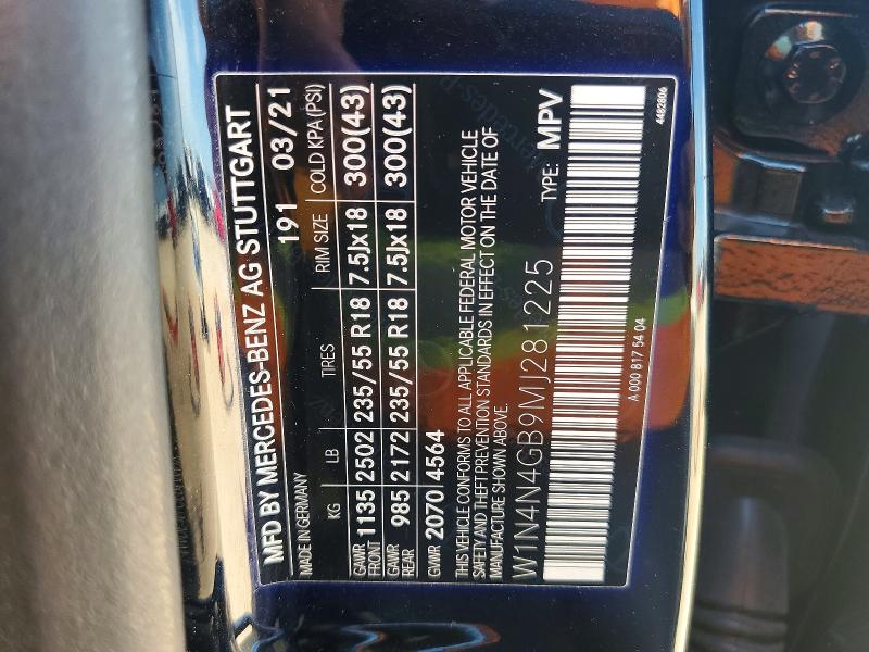 Продажа на аукционе авто 2021 Mercedes-benz Gla, vin: W1N4N4GB9MJ281225, номер лота: 65354246