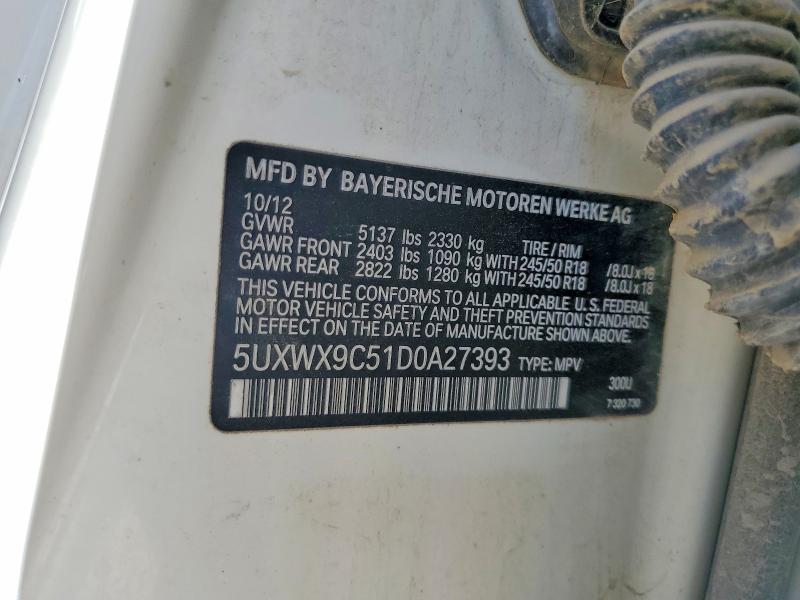Продажа на аукционе авто 2013 Bmw X3, vin: 5UXWX9C51D0A27393, номер лота: 64985356