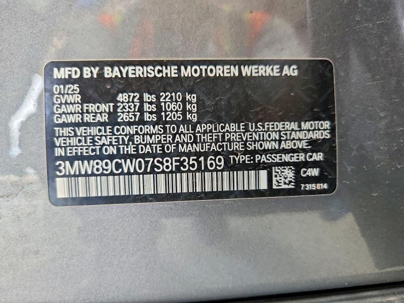 Продажа на аукционе авто 2025 Bmw 330xi, vin: 3MW89CW07S8F35169, номер лота: 63516636