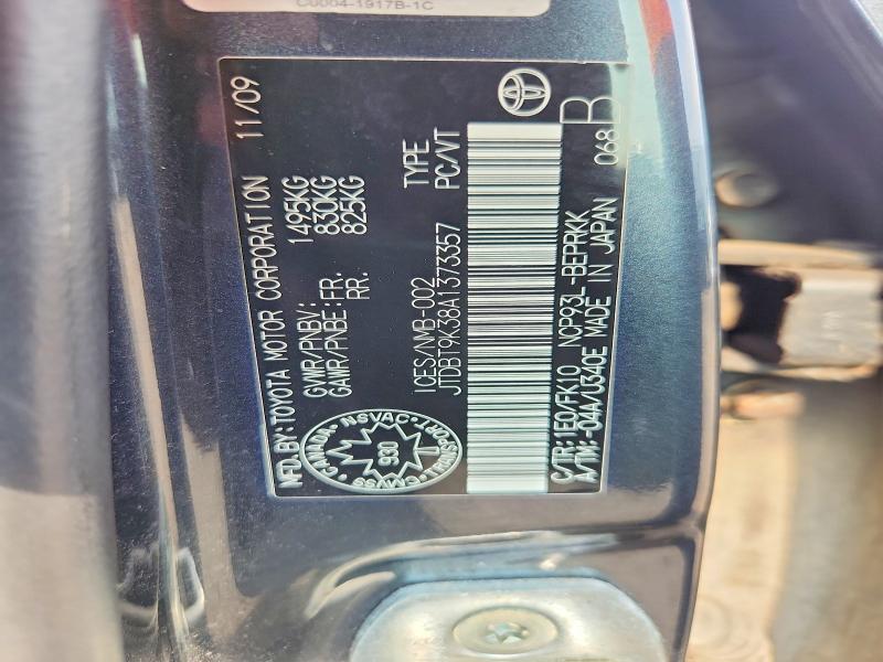 Продаж на аукціоні авто 2010 Toyota Yaris, vin: JTDBT9K38A1373357, номер лоту: 64218166