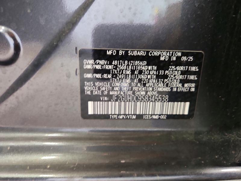 Aukcja sprzedaży 2025 Subaru Crosstrek, vin: JF2GUHDC9S8345538, numer aukcji: 66082196