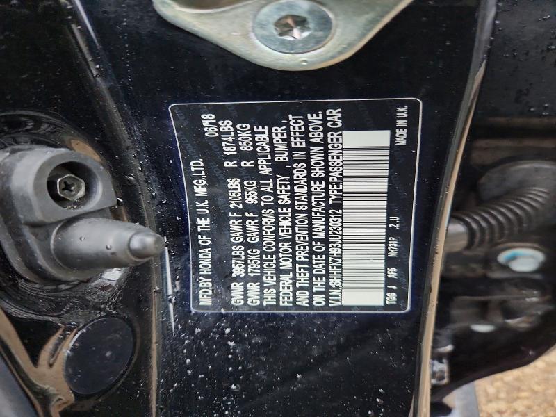 Aukcja sprzedaży 2018 Honda Civic, vin: SHHFK7H93JU230312, numer aukcji: 64484076