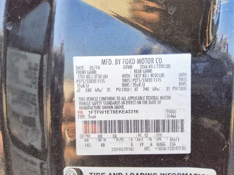 Продаж на аукціоні авто 2014 Ford F150, vin: 1FTFW1ET8EKE43316, номер лоту: 65137046