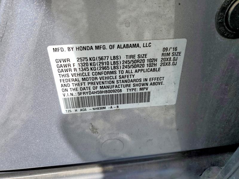 Продажа на аукционе авто 2017 Acura Mdx, vin: 5FRYD4H59HB009208, номер лота: 66050716