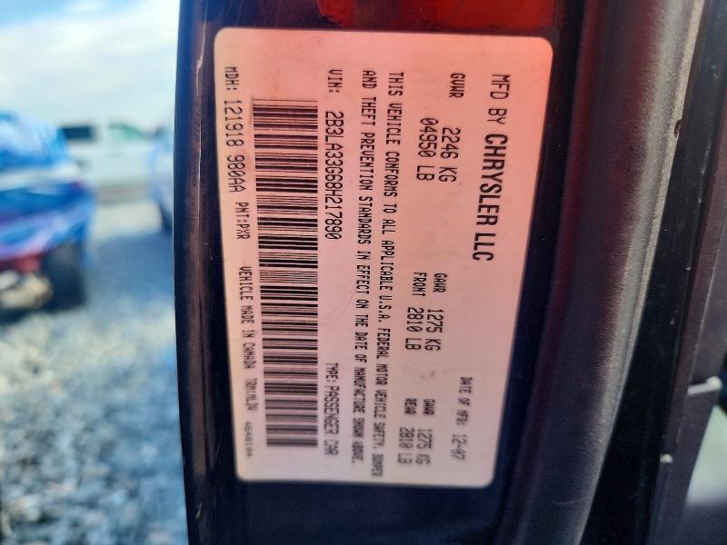 Aukcja sprzedaży 2008 Dodge Charger, vin: 2B3LA33G68H217890, numer aukcji: 65479226