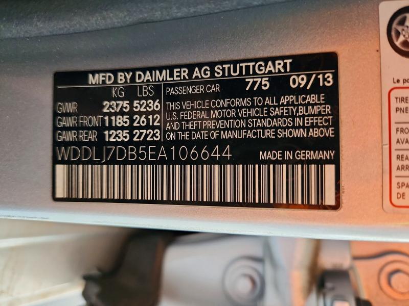 Aukcja sprzedaży 2014 Mercedes-benz Cls, vin: WDDLJ7DB5EA106644, numer aukcji: 63713076
