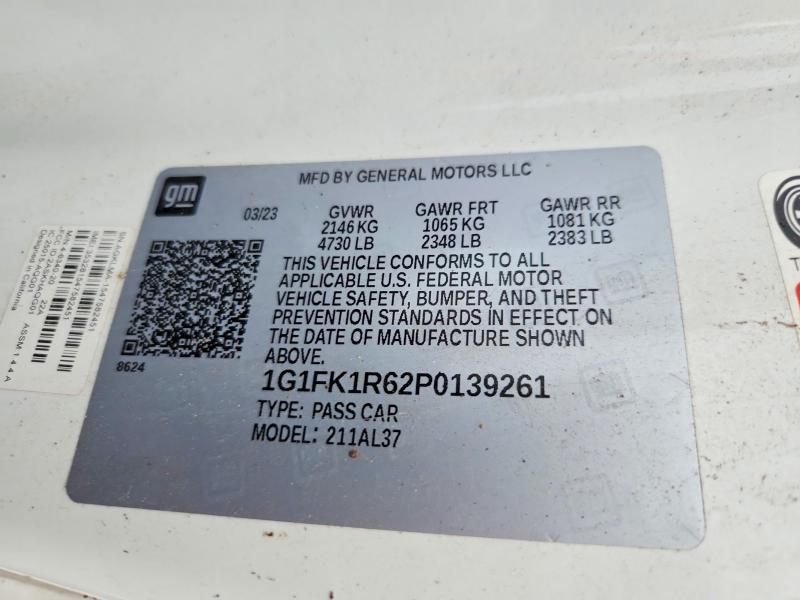 Продажа на аукционе авто 2023 Chevrolet Camaro, vin: 1G1FK1R62P0139261, номер лота: 63322396
