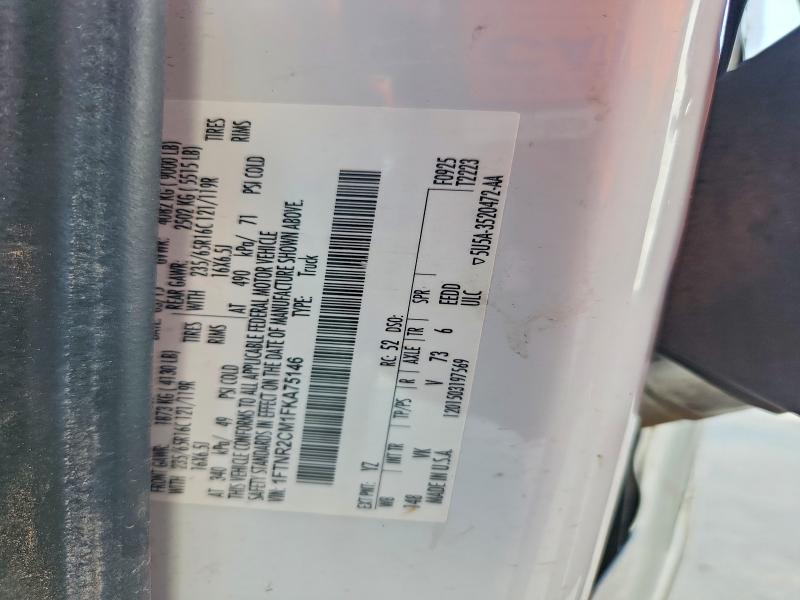 62755046 :رقم المزاد ، 1FTNR2CM1FKA75146 vin ، 2015 Ford Transit مزاد بيع