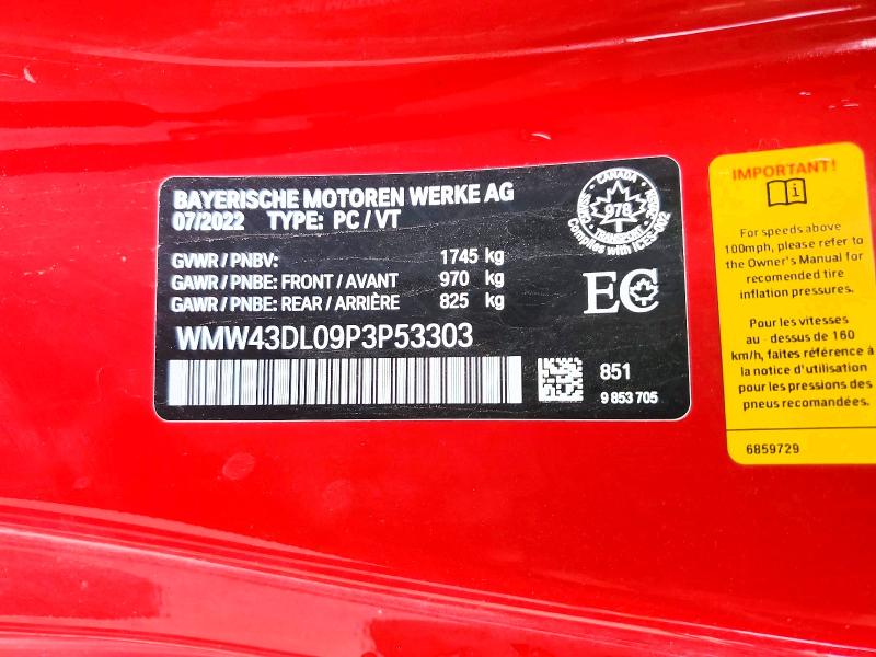 Продаж на аукціоні авто 2023 Mini Cooper, vin: WMW43DL09P3P53303, номер лоту: 63294806