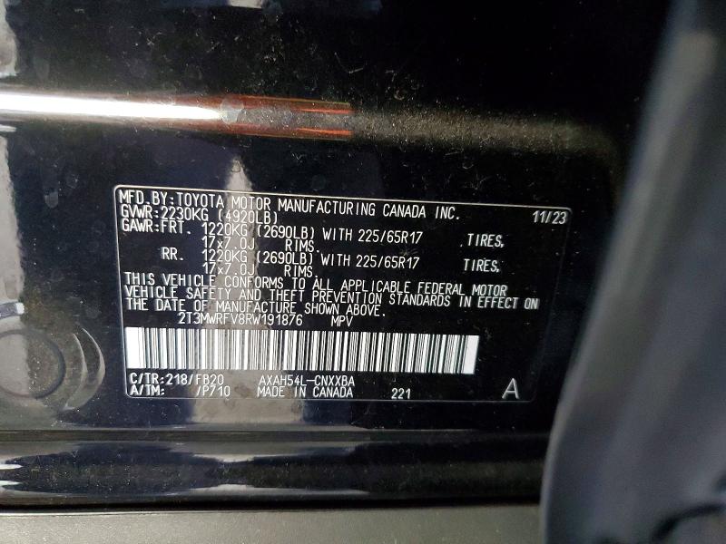 Aukcja sprzedaży 2024 Toyota Rav4, vin: 2T3MWRFV8RW191876, numer aukcji: 64308806