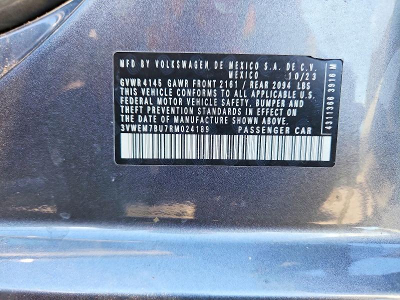 Aukcja sprzedaży 2024 Volkswagen Jetta, vin: 3VWEM7BU7RM024189, numer aukcji: 66980226