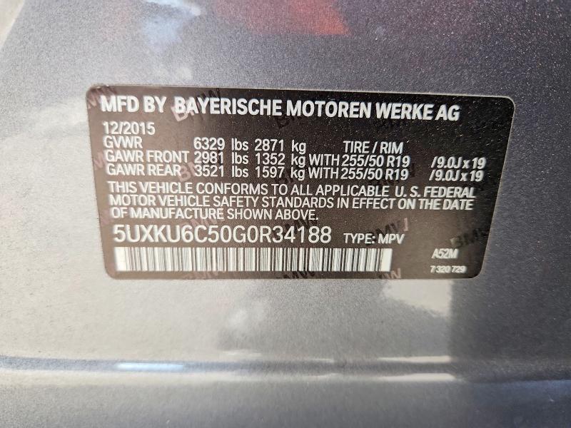 Продаж на аукціоні авто 2016 Bmw X6, vin: 5UXKU6C50G0R34188, номер лоту: 65152476