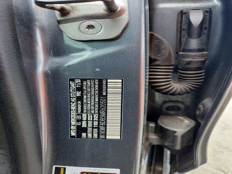2021 Mercedes-benz C მანქანა იყიდება აუქციონზე, vin: W1KWF8DB5MR620501, აუქციონის ნომერი: 66137086