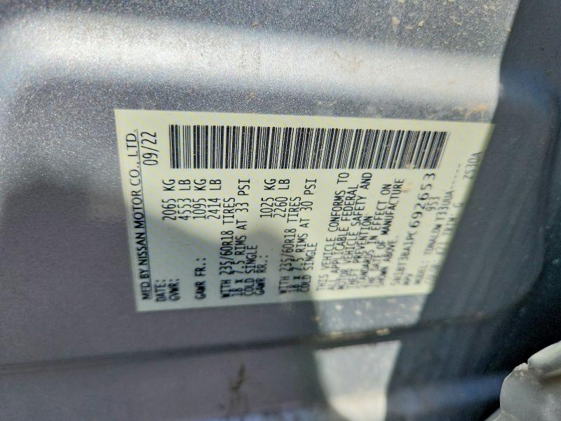67429566 :رقم المزاد ، 5N1BT3BA1PC692653 vin ، 2023 Nissan Rogue مزاد بيع