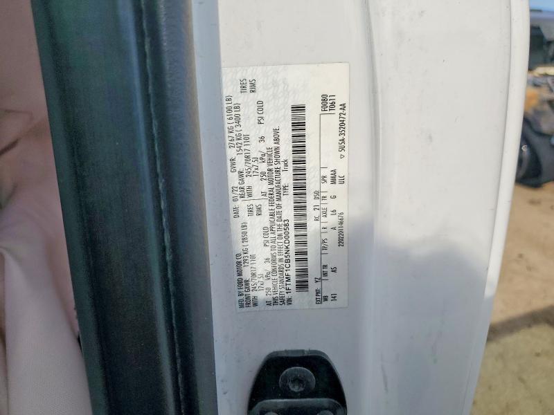 Aukcja sprzedaży 2022 Ford F 150, vin: 1FTMF1CB5NKD00583, numer aukcji: 66581376