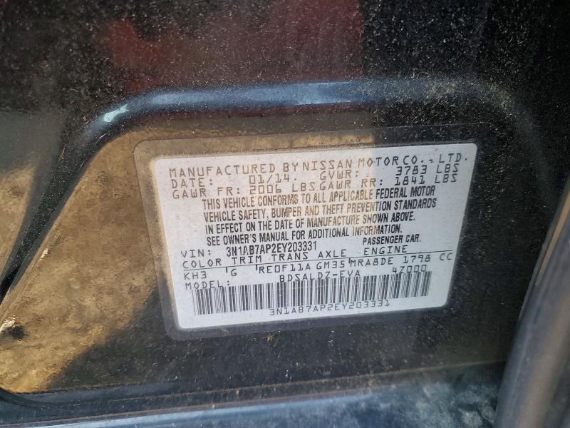 Aukcja sprzedaży 2014 Nissan Sentra, vin: 3N1AB7AP2EY203331, numer aukcji: 65984916