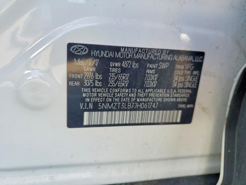 Aukcja sprzedaży 2018 Hyundai Santa Fe Sport, vin: 5NMZT3LB7JH061747, numer aukcji: 63304366