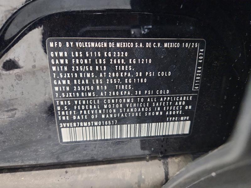 Aukcja sprzedaży 2026 Volkswagen Tiguan, vin: 3VVER7RM9TM016517, numer aukcji: 63204016