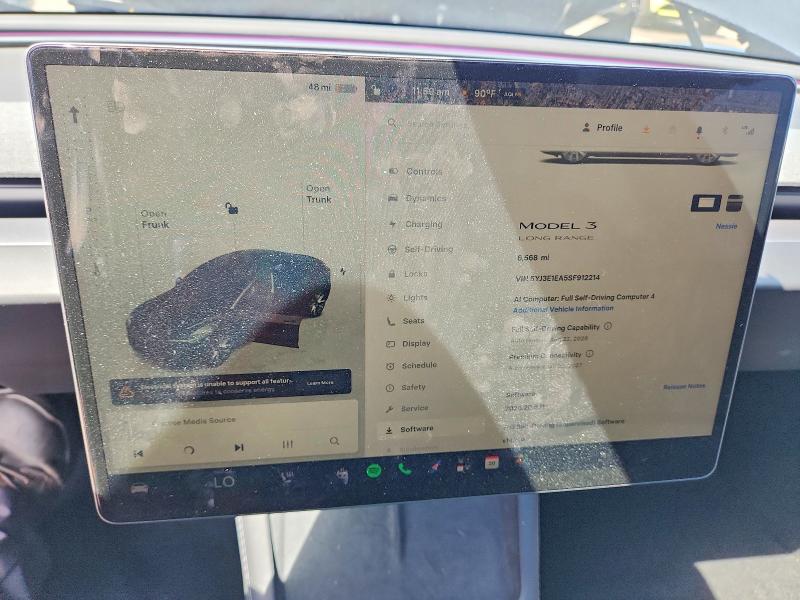 2025 Tesla Model 3 მანქანა იყიდება აუქციონზე, vin: 5YJ3E1EA5SF912214, აუქციონის ნომერი: 65759806