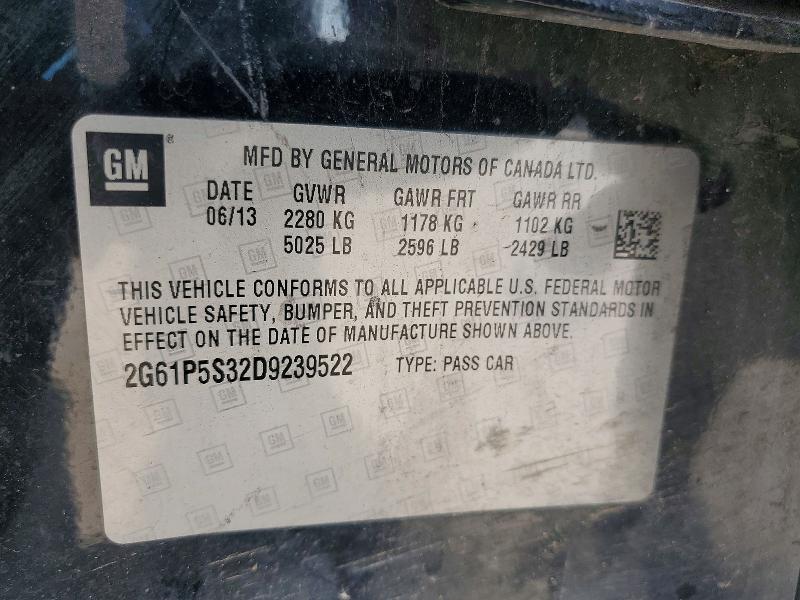 63856946 :رقم المزاد ، 2G61P5S32D9239522 vin ، 2013 Cadillac Xts مزاد بيع
