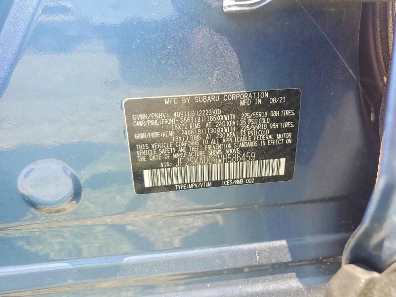 64767516 :رقم المزاد ، JF2SKAUC9MH586459 vin ، 2021 Subaru Forester مزاد بيع