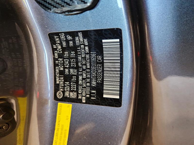 Продаж на аукціоні авто 2014 Hyundai Genesis Coupe, vin: KMHHT6KD3EU116561, номер лоту: 66000436