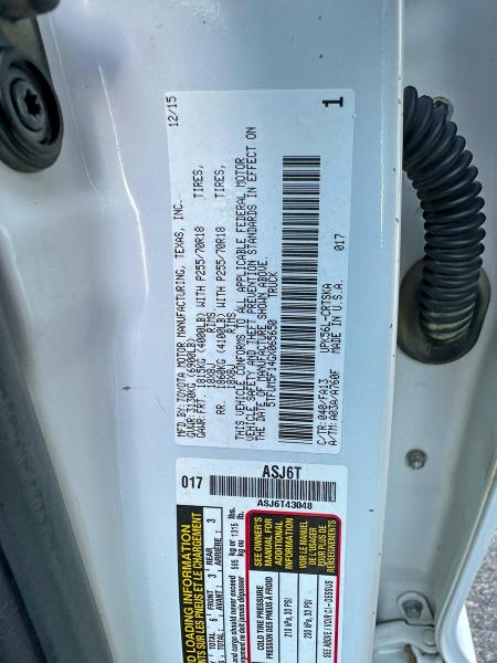 2016 Toyota Tundra მანქანა იყიდება აუქციონზე, vin: 5TFUM5F14GX065650, აუქციონის ნომერი: 67021546