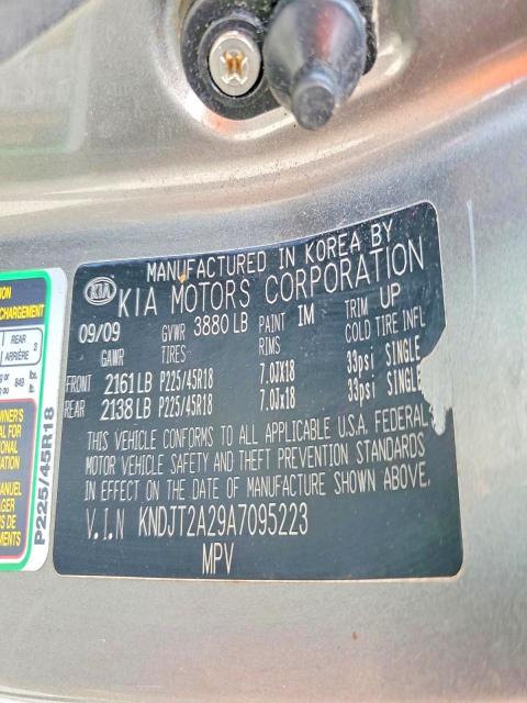 66782436 :رقم المزاد ، KNDJT2A29A7095223 vin ، 2010 Kia Soul مزاد بيع