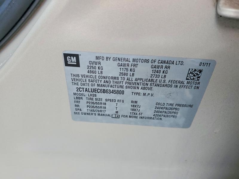 Продажа на аукционе авто 2011 Gmc Terrain, vin: 2CTALUEC6B6345800, номер лота: 65122596