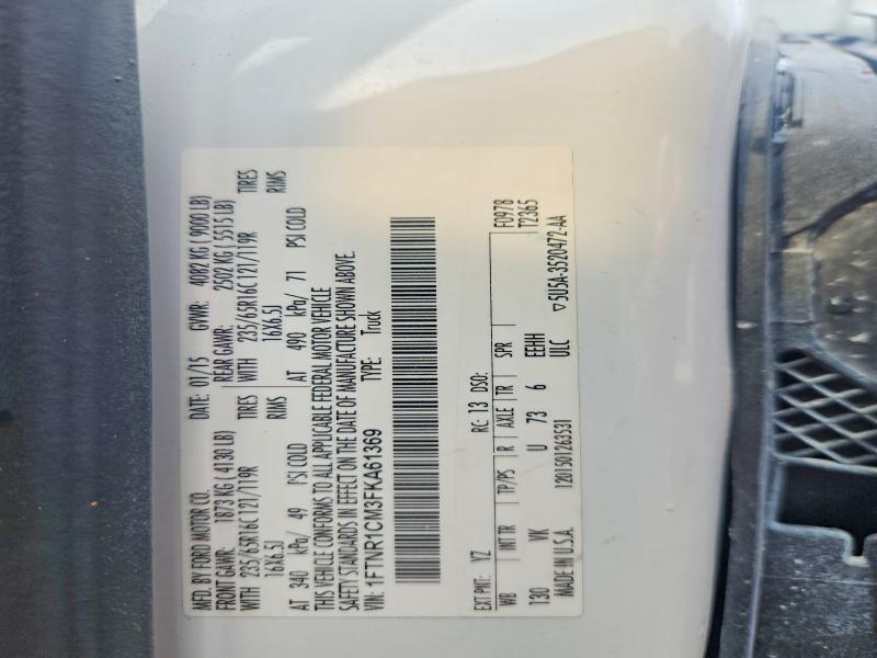 2015 Ford Transit მანქანა იყიდება აუქციონზე, vin: 1FTNR1CM3FKA61369, აუქციონის ნომერი: 64823006