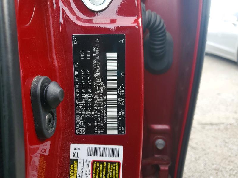 Aukcja sprzedaży 2021 Toyota Highlander, vin: 5TDDZRBH7MS081807, numer aukcji: 65330646
