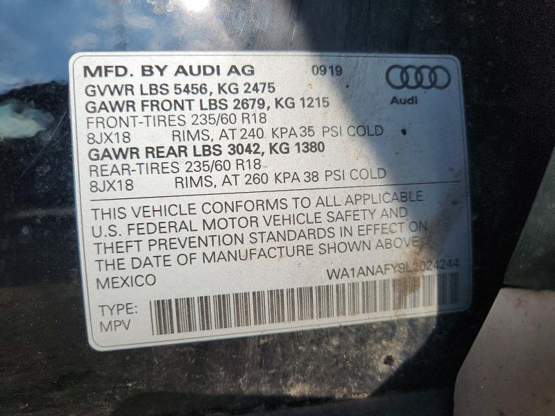 Aukcja sprzedaży 2020 Audi Q5, vin: WA1ANAFY9L2024244, numer aukcji: 64483986