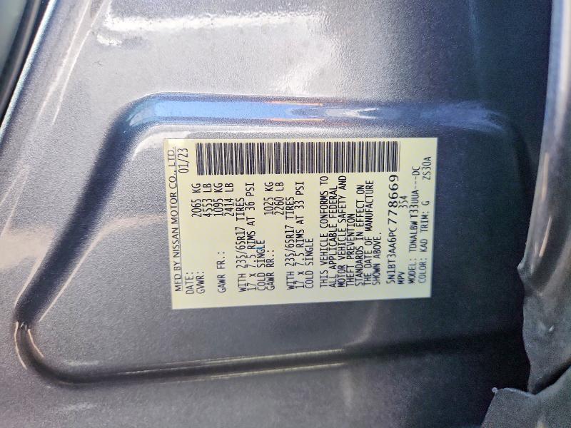 Продажа на аукционе авто 2023 Nissan Rogue, vin: 5N1BT3AA6PC778669, номер лота: 64252096