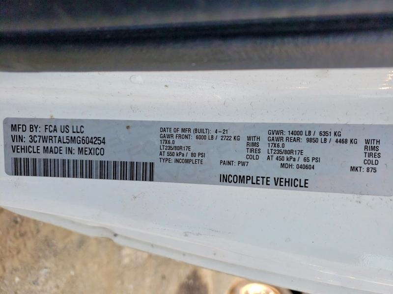 Продажа на аукционе авто 2021 Ram 3500, vin: 3C7WRTAL5MG604254, номер лота: 64361436