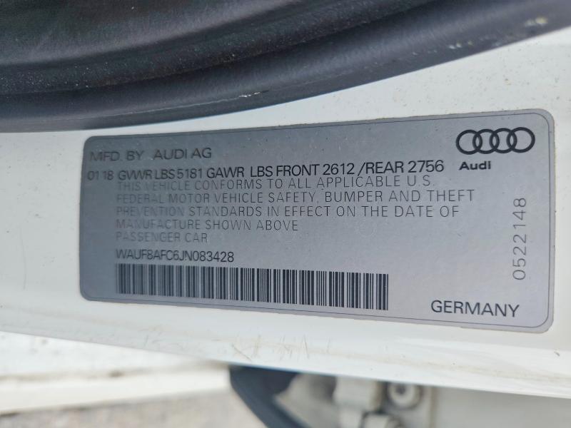 Aukcja sprzedaży 2018 Audi A6, vin: WAUF8AFC6JN083428, numer aukcji: 63805476