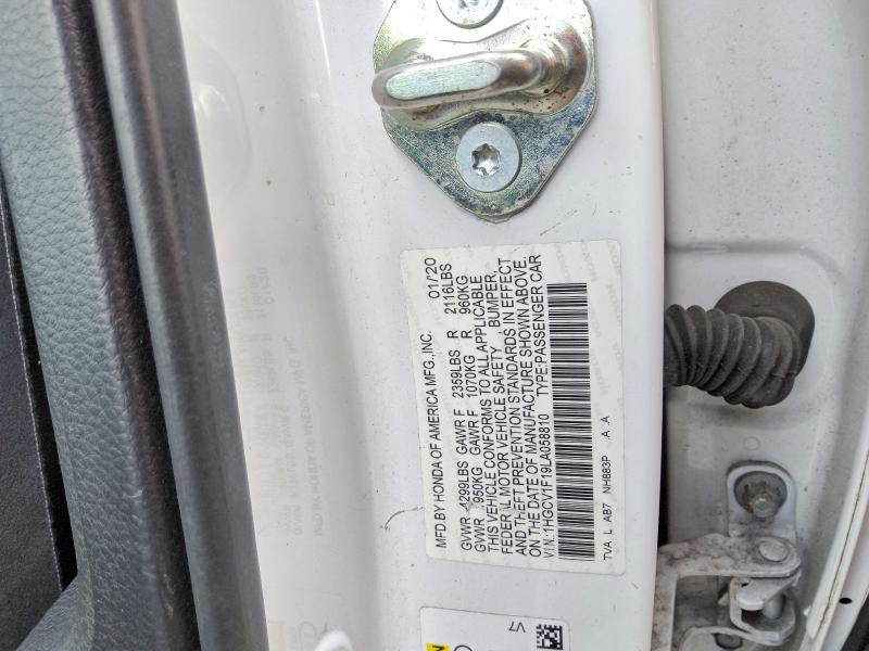 Продаж на аукціоні авто 2020 Honda Accord, vin: 1HGCV1F19LA058810, номер лоту: 61172246