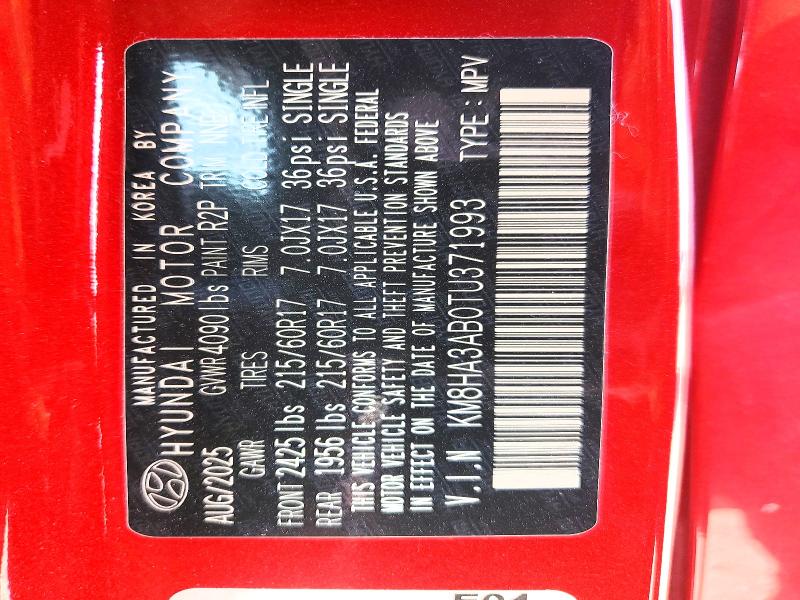 2026 Hyundai Kona მანქანა იყიდება აუქციონზე, vin: KM8HA3AB0TU371993, აუქციონის ნომერი: 64954156
