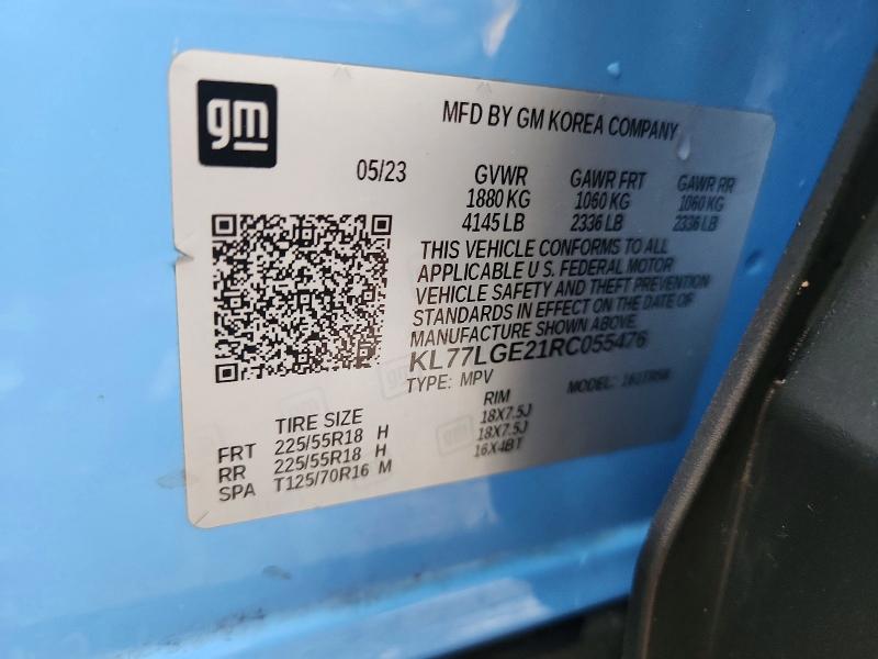 63121926 :رقم المزاد ، KL77LGE21RC055476 vin ، 2024 Chevrolet Trax مزاد بيع