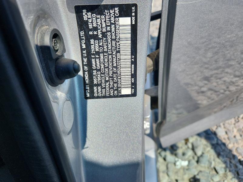 66578906 :رقم المزاد ، SHHFK7H53JU227309 vin ، 2018 Honda Civic مزاد بيع