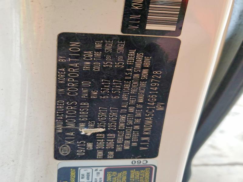 63869016 :رقم المزاد ، KNDMA5C14G6149728 vin ، 2016 Kia Sedona مزاد بيع