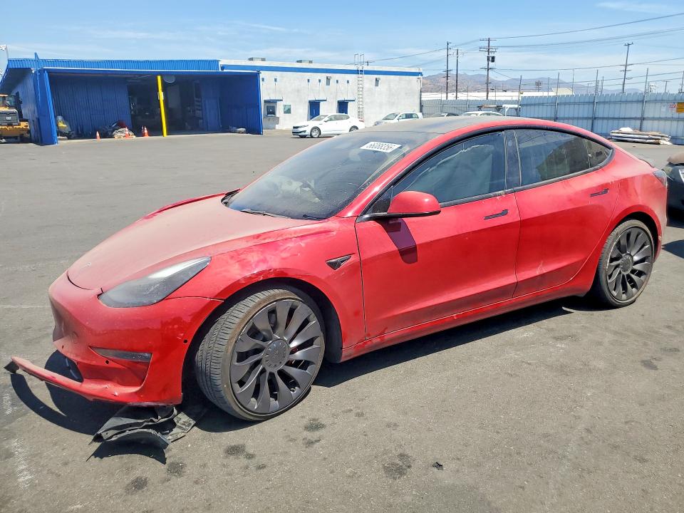 2022 Tesla Model 3 მანქანა იყიდება აუქციონზე, vin: 5YJ3E1EC7NF233809, აუქციონის ნომერი: 66088356