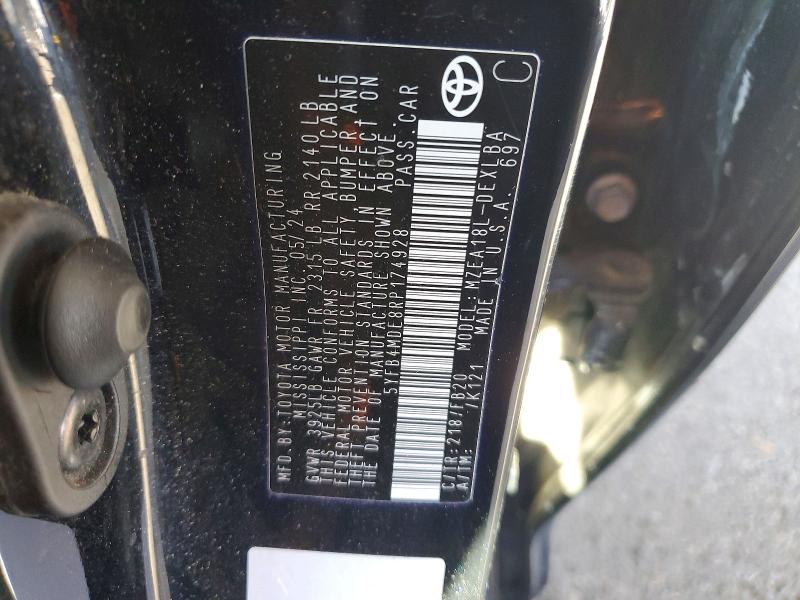 66240066 :رقم المزاد ، 5YFB4MDE8RP174928 vin ، 2024 Toyota Corolla مزاد بيع