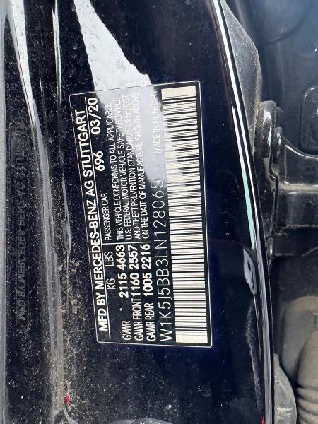 Auction sale of the 2020 Mercedes-benz Cla, vin: W1K5J5BB3LN128065, lot number: 65021906