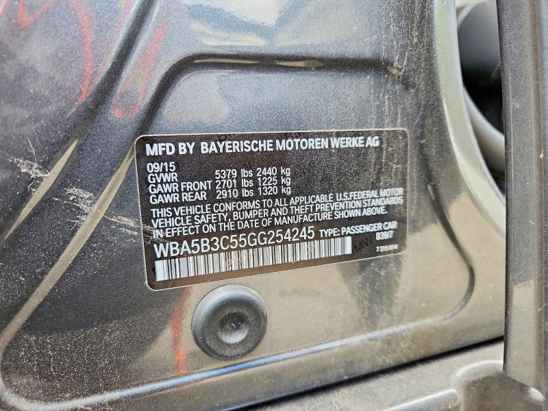 66609976 :رقم المزاد ، WBA5B3C55GG254245 vin ، 2016 Bmw 535 مزاد بيع