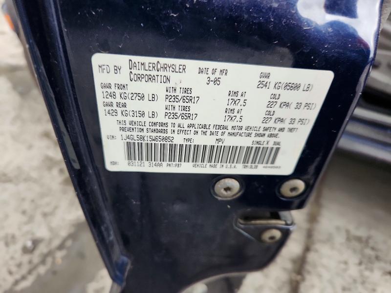 2005 Jeep Liberty მანქანა იყიდება აუქციონზე, vin: 1J4GL58K15W650852, აუქციონის ნომერი: 64341656