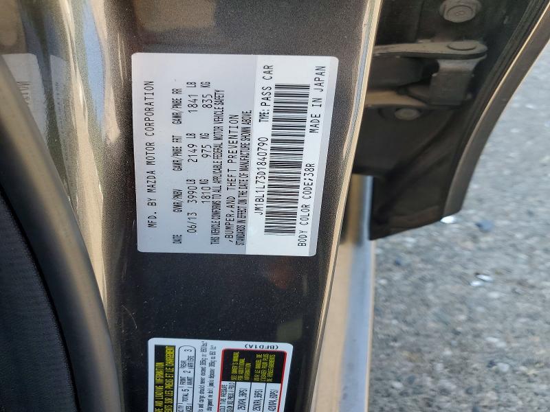 2013 Mazda 3 მანქანა იყიდება აუქციონზე, vin: JM1BL1L73D1840790, აუქციონის ნომერი: 65696376