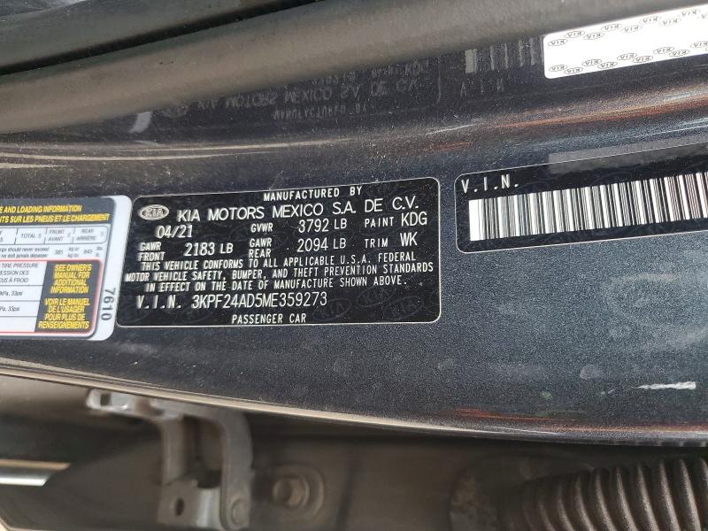 Aukcja sprzedaży 2021 Kia Forte, vin: 3KPF24AD5ME359273, numer aukcji: 64092186